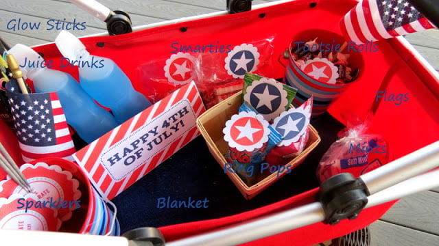  4th of July Fireworks basket