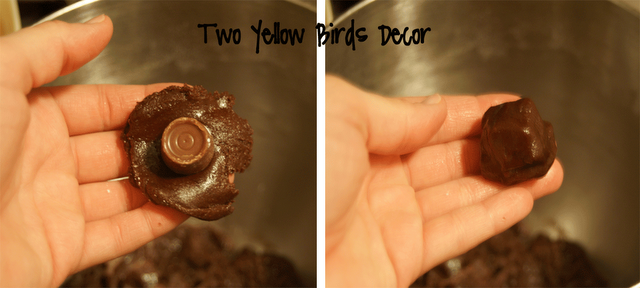 rolo cookies How to make Rolo Cake Mix Cookies Guest post by Two Yellow Birds Decor