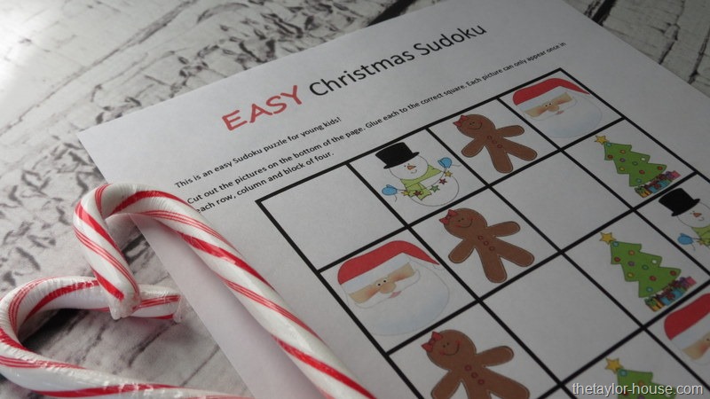 Easy Christmas Sudoku FREE Printable The Taylor House