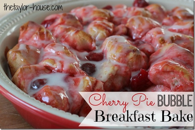 Christmas Morning Breakfast, Cherry Pie Bubble Breakfast Bake