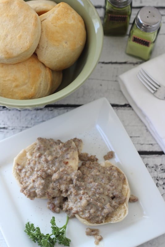 Homemade Biscuits and Gravy, Biscuits and Gravy Recipe, Easy Biscuits and Gravy, Breakfast Recipes