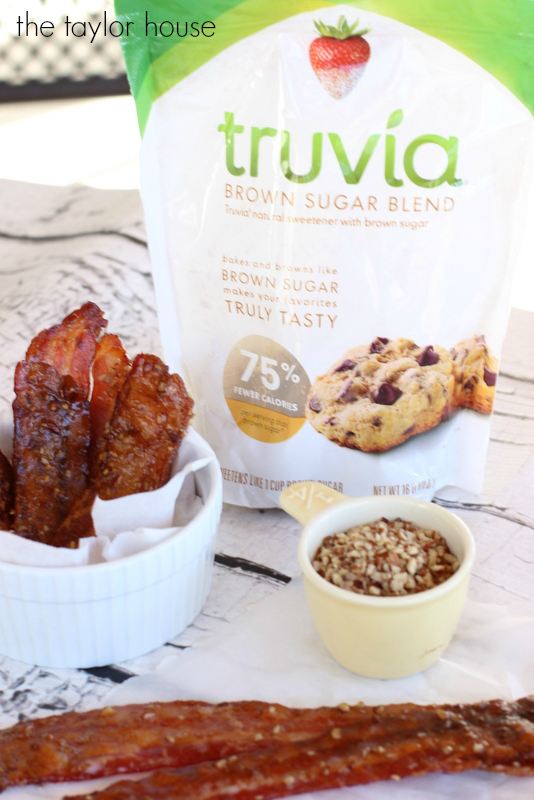 Candy Bacon, Maple Brown Sugar Bacon, Praline Bacon, Truvia, Truvia Recipes, Truvia Baking Star Contest