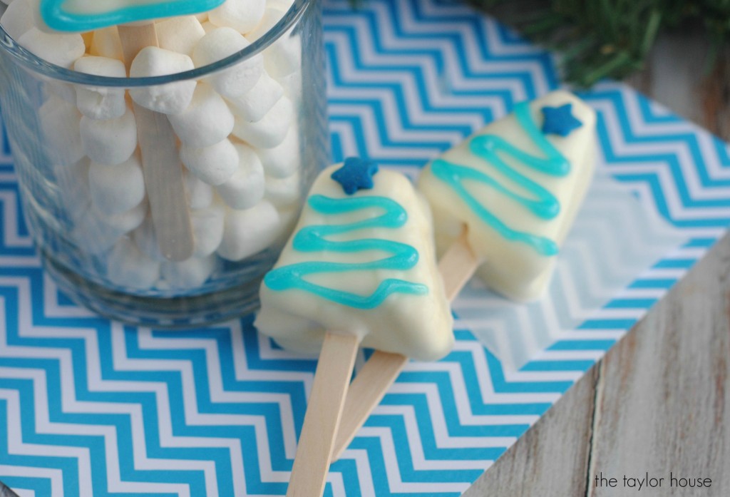 White Marshmallow Tree Pops
