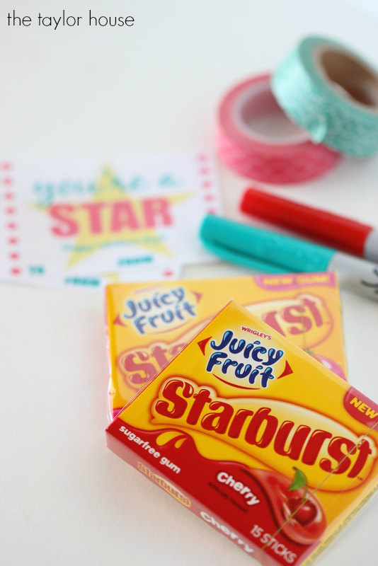 DIY Valentine Printable: You're a Star - perfect for school Valentine Party!