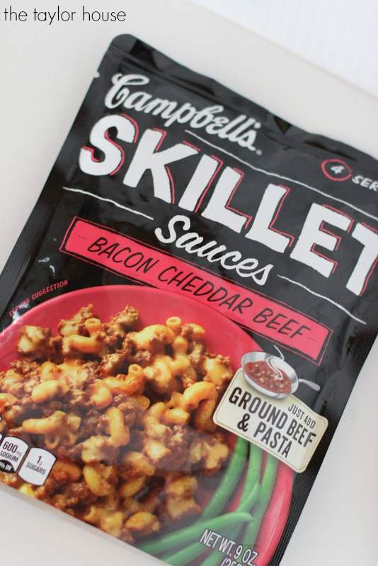 #CampbellsSauces, Taco Skillet, Easy Recipes, Easy Skillet Recipes, Campbell's Skillet Recipes