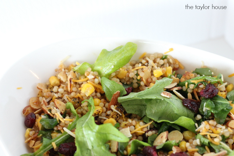 Delicious Peppery Arugula Couscous Salad that's a healthy recipe option!