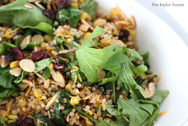 Delicious Peppery Arugula Couscous Salad that's a healthy recipe option!