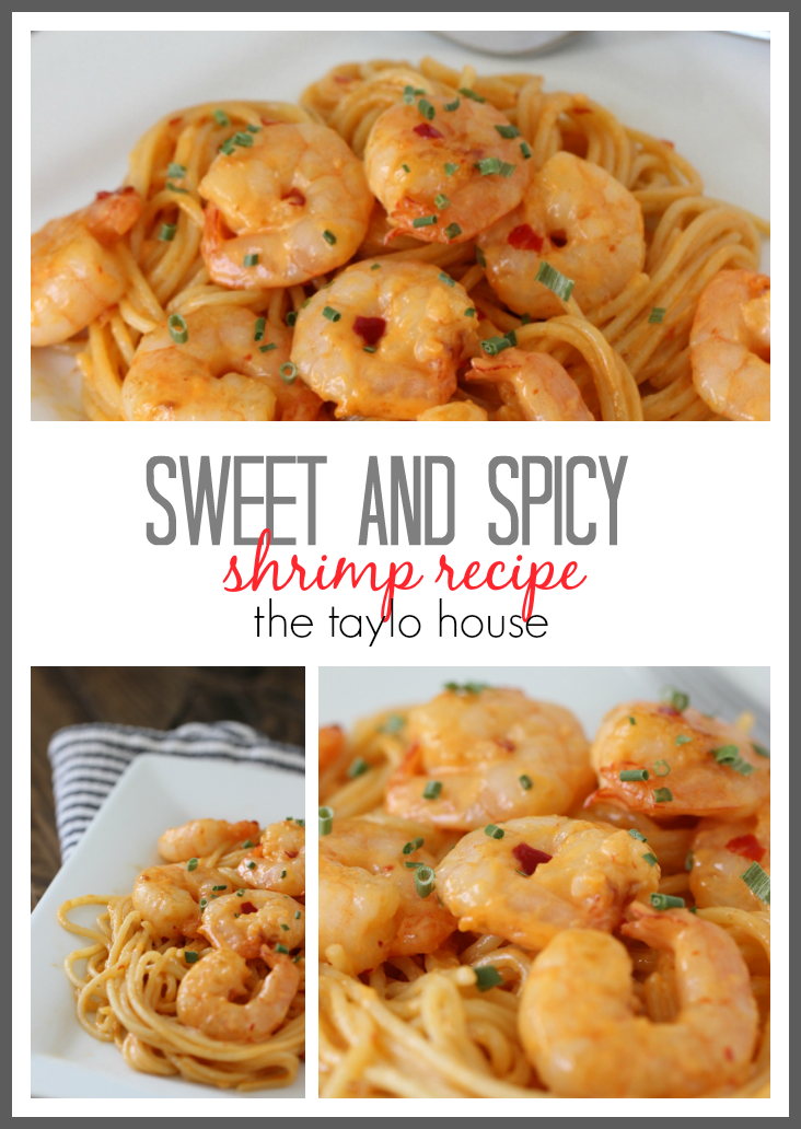 Delicious Sweet and Spicy Shrimp with Pasta Dish!