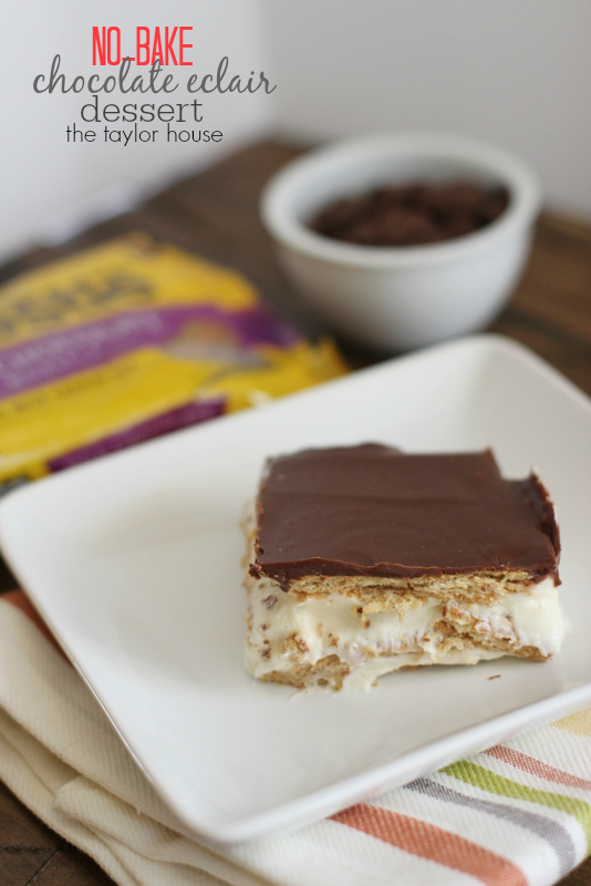 Delicious and simple No-Bake Chocolate Eclair Dessert!