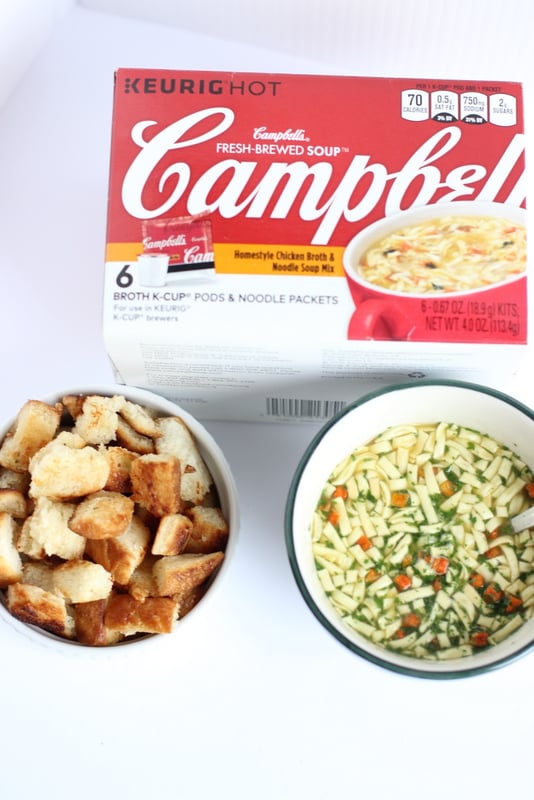 Delicious and simple to make Homemade Croutons with Campbell's Soup!