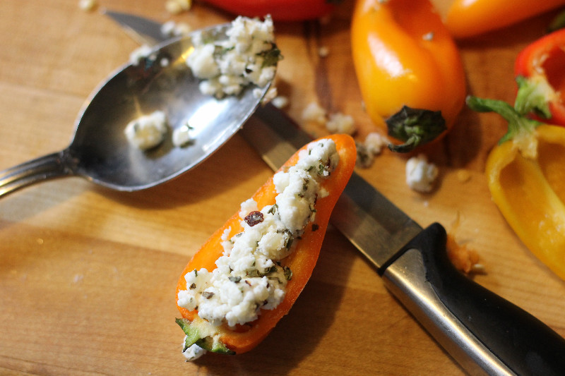 goat cheese stuffed peppers fill