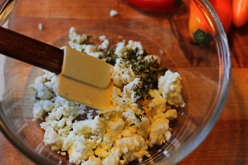 goat cheese stuffed peppers stir