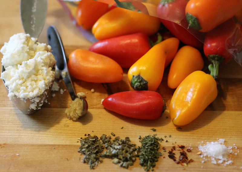 goat cheese stuffed peppers