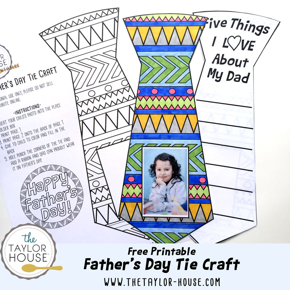 Father's Day Tie Craft The Taylor House