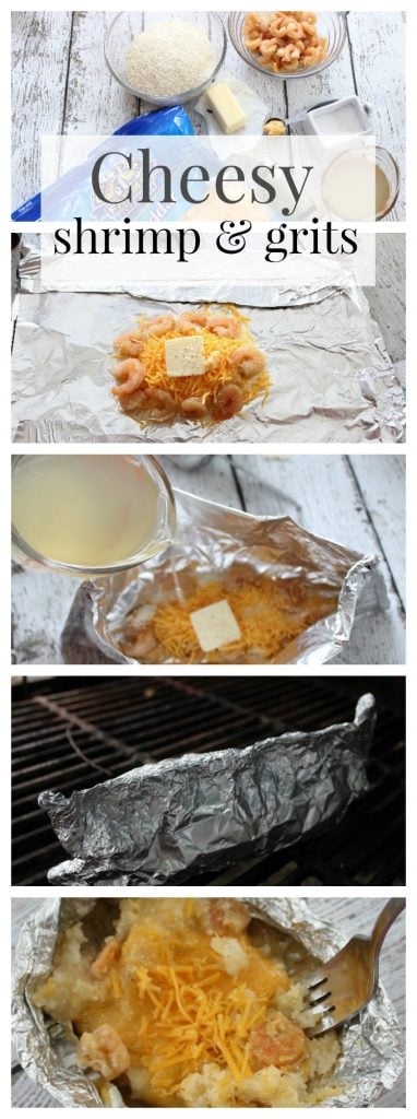 Foil Packets: Cheesy Shrimp and grits