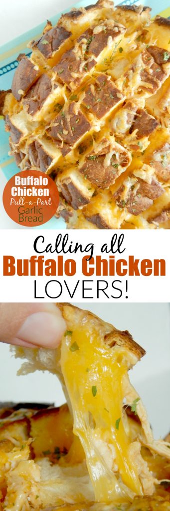 Buffalo Chicken Pull-a-Part Garlic Bread