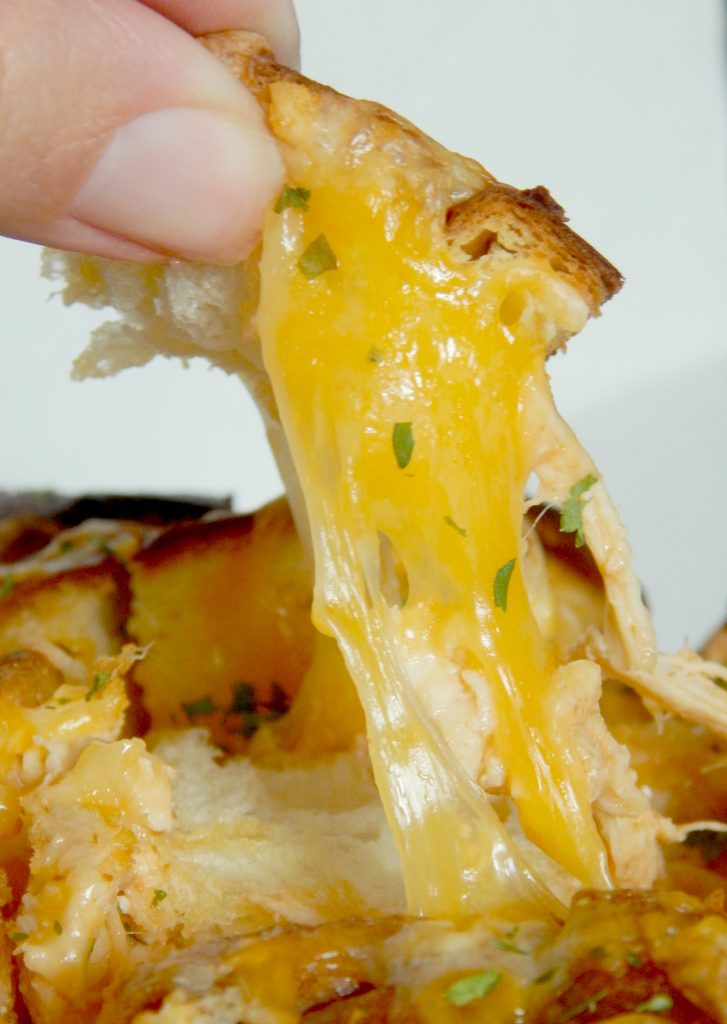 Buffalo Chicken Pull-a-Part Garlic Bread