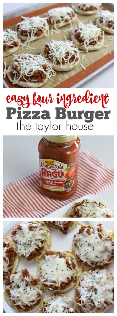Four Ingredient Easy Pizza Burgers 