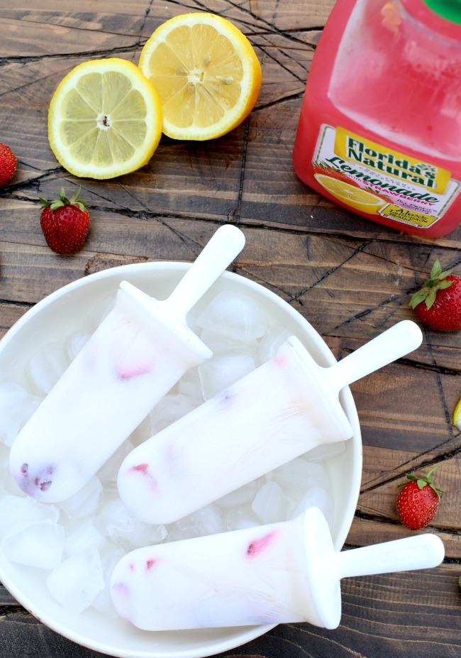 Homemade Strawberry Lemonade Pops