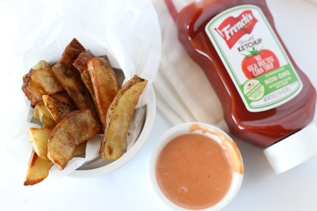 Homemade Baked French Fries and Fry Sauce