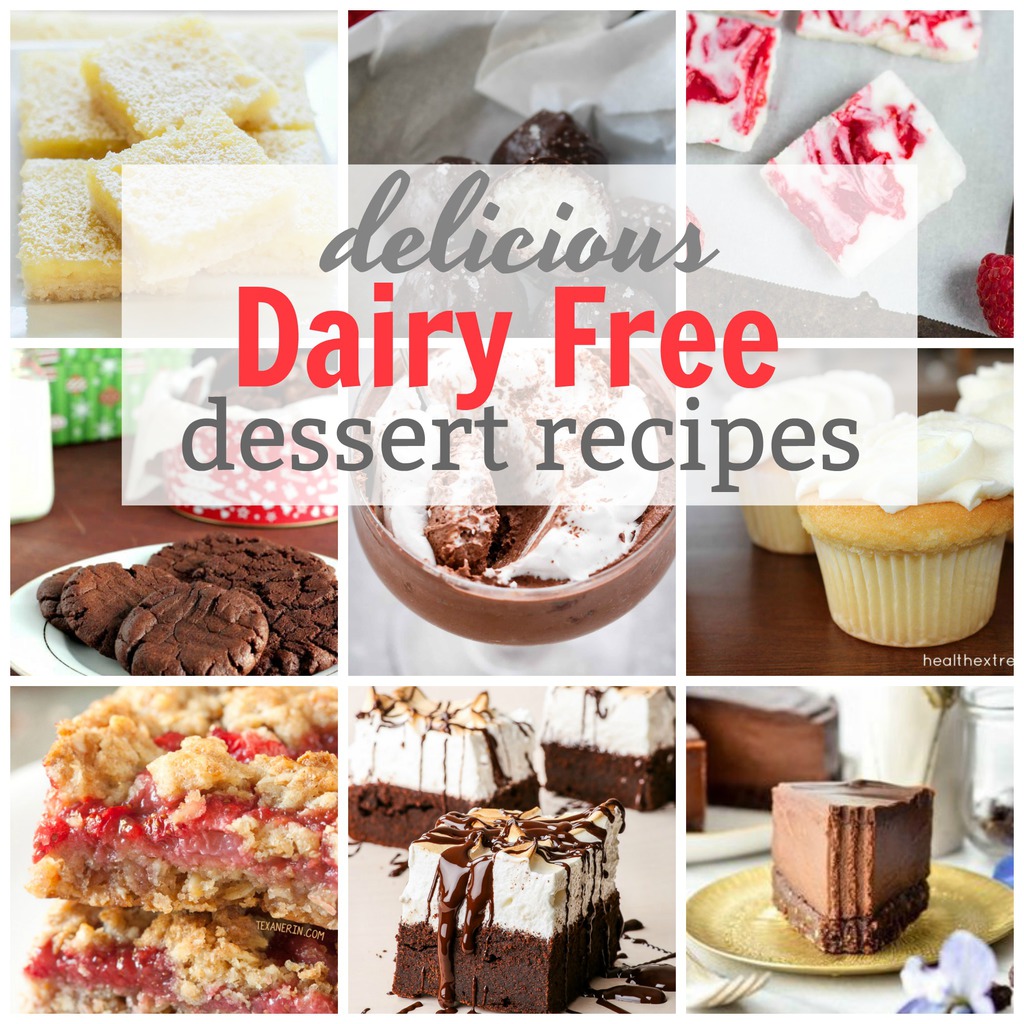 Delicious dairy-free birthday desserts including cakes and cookies