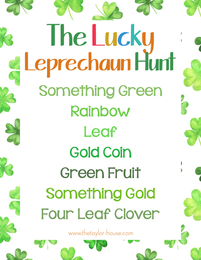 St Patrick s Day Leprechaun Scavenger Hunt FREE PRINTABLE The Taylor House st-patrick-s-day-leprechaun-scavenger-hunt-free-printable-the-taylor-house