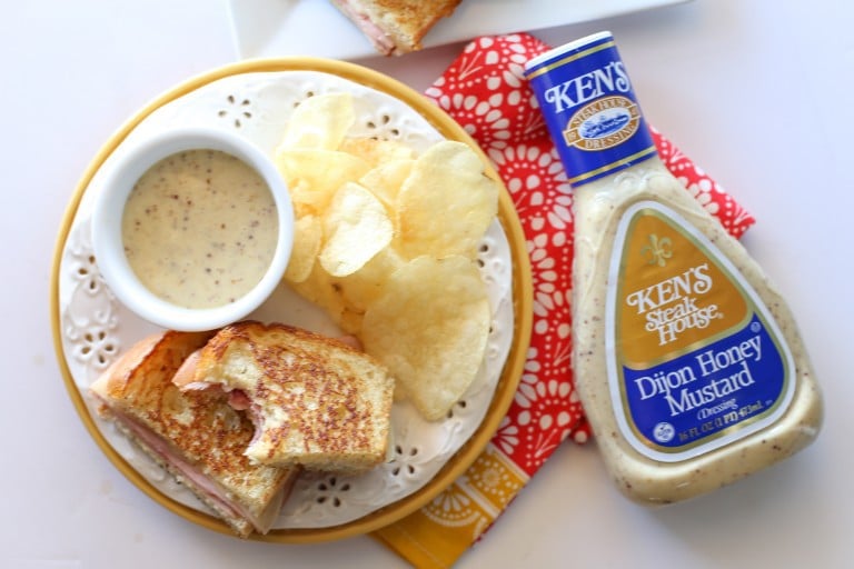 Honey Mustard Grilled Ham and Cheese Sandwich