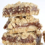 stack of three chocolate oatmeal bars