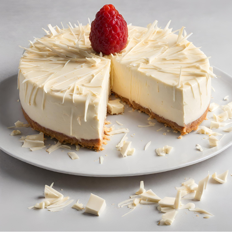 Easy Christmas White Chocolate Shard Cheesecake