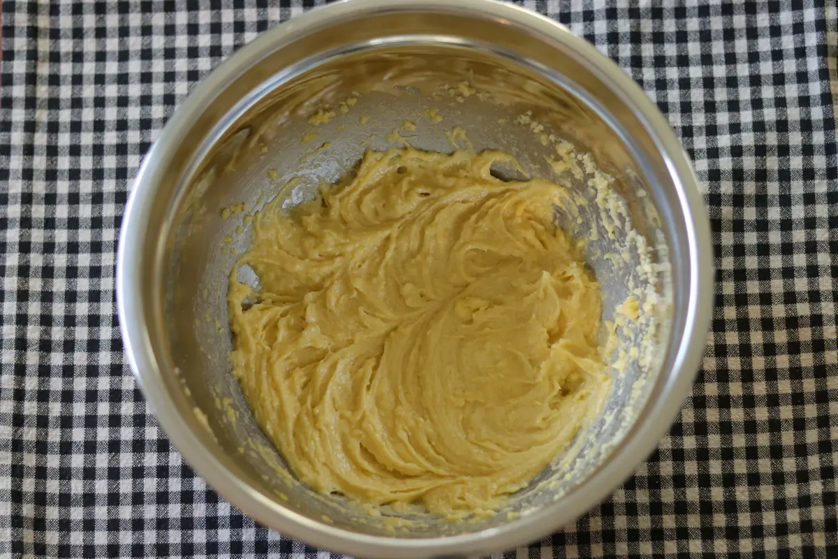Lemon brownie batter combined. 